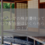 サンドラッグの株主優待ってどんな感じ？配当金はいくらもらえるの！？